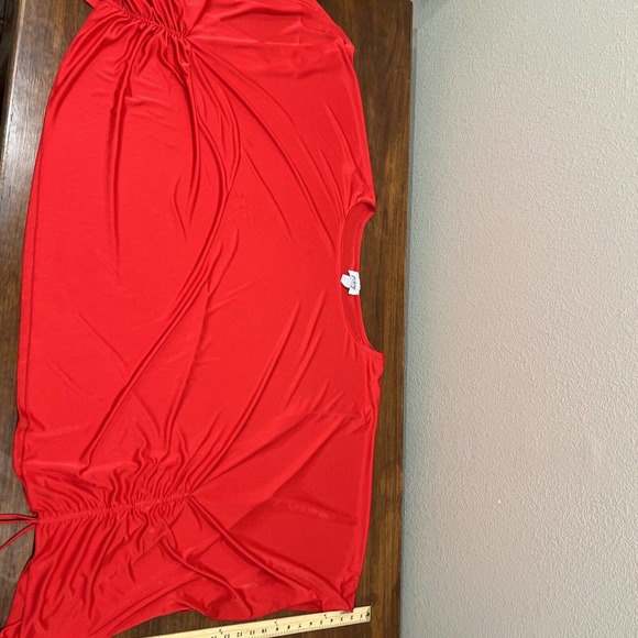 Vintage F.Shaw Shaw Poncho Silky Red - Picture 5 of 10
